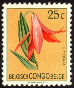 1952, Belgian Congo 25c, MNH, Sc 266, XF-91