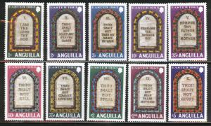 ANGUILLA Scott 526-535 MNH** Commandment set $15