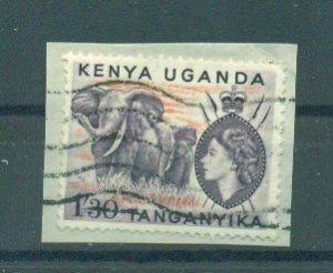 Kenya , Uganda & Tanzania sc# 113 (4) used on piece cat value $.25