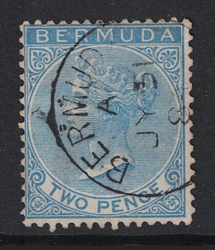 Bermuda SG# 4 Used / Dull Blue / Wmk CC - S30476