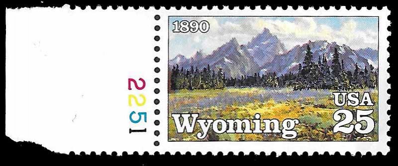 US SC 2444 * Wyoming Plate Single * MNH * 1990