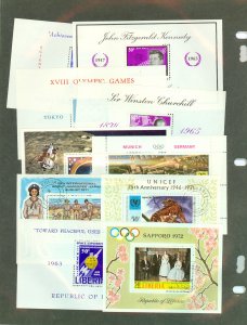 selection Liberia 350 stamps and 19 souv sheets all common CV about $220