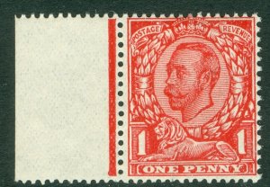 SG 345wk 1912. 1d scarlet, watermark inverted & reversed. Fine unmounted mint...