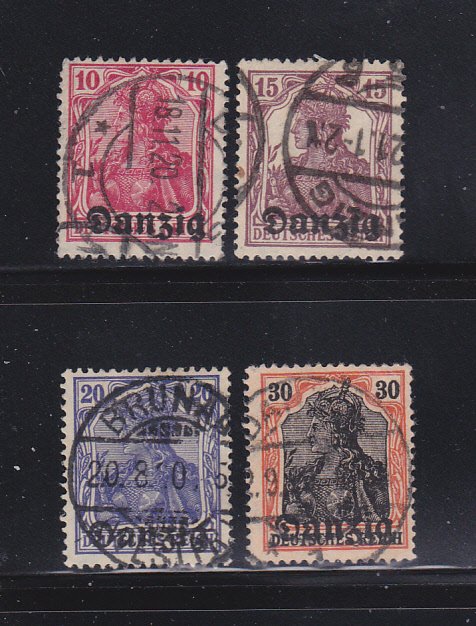 Danzig 2-5 U Overprints