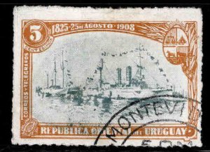 Uruguay Scott 176 Used Cruiser Montevideo ship stamp