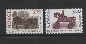 Norway #911-12 (1987 Open Air Museums set) VFMNH CV $2.50