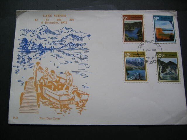 New Zealand 1972 lake scence FDC