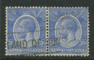 Kenya & Uganda - Scott 26 - KGV Definitive -1922 - Used- Horiz.Pair 30c Stamp