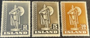 ICELAND # 229-231-MINT/HINGED*---COMPLETE SET---1939-45