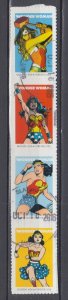 ​(K) USA Sc#5149-5152  Wonder Woman Strip of 4 Stamps VF Used