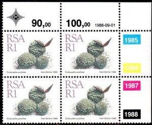 South Africa - 1988 Succulents R1 1988.09.01 Plate Block MNH** SG 667