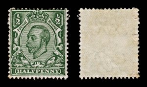 4217: GB SG335 ½d Green. 1912. Sc#155 Mi123IX Fine Used. C£40