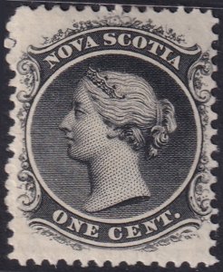 Nova Scotia 1860 Sc 8a MH* whitish paper