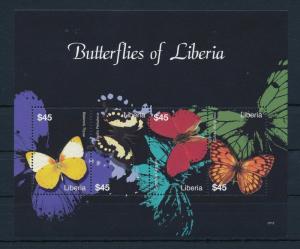 [36233] Liberia 2007 Butterflies Schmetterlingen Papillons  MNH Sheet