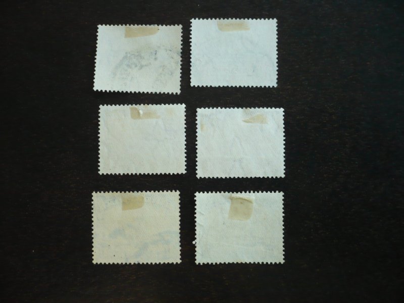 Stamps - South Africa - Scott#38a,38b,41a,41b,43a,43b-Used Part Set of 6 Stamps