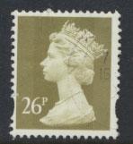 GB QE II Machin - SG Y1692   Used 26p  Gold