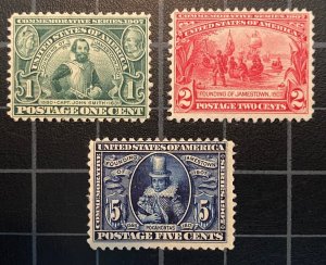 US Stamps-SC# 328 - 330 - MH - 339 Spot Thin - CV $212.50