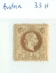 AUSTRIA #33, Mint Hinged, Scott $40.00 