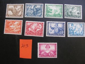 Germany 1933 MNH SC B49-57 SET VF 2900 EUROS (203) NEW COLLECTION