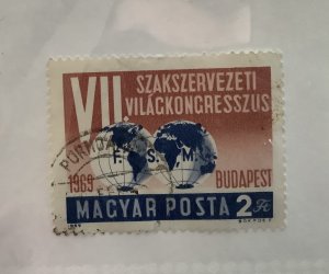 Hungary 1969 Scott 2006  used - 2fo,  7th congress of Trade Unions