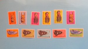 Guinea - 453//64, Short Set 11 of 12 Stamps. Masks, SCV - $5.00