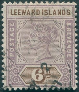 Leeward Islands 1890 6d dull mauve & brown SG5 used