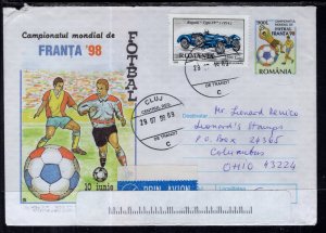 Romania to Columbus,OH 1998 Uprated Postal Stationary Cover