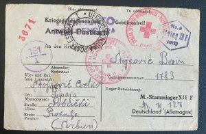 1941 Pobricki Serbia To Germany Stalag 12F POW Prisoner of War Cover