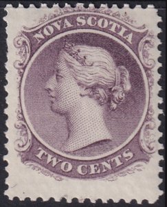 Nova Scotia 1860 Sc 9 MLH* whitish paper