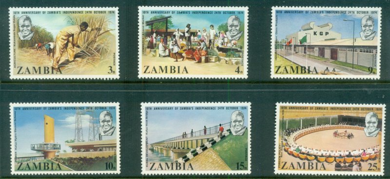 Zambia 1974 Independence 10th Anniv. MLH