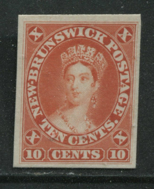 New Brunswick QV 1860 10 cents orange Plate Proof