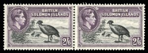 Solomon Islands #77 Cat$35, 1939 George VI, 2sh6p dull violet and black, hori...