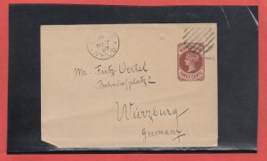 1907 Post Band NFLD #3 3c Brown to Germany clean and neat