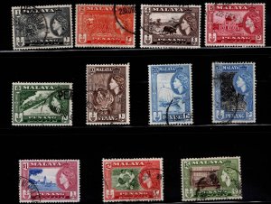 MALAYA Penang Scott 45-55 Used complete stamp set