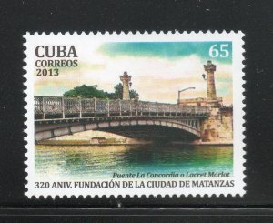 CUBA Sc# 5437  MATANZAS harbour bridge lighthouse  2013  MNH mint