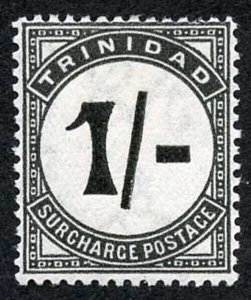 TRINIDAD SGD25a 1/- Post Due with Upright Stroke Very Fine M/Mint