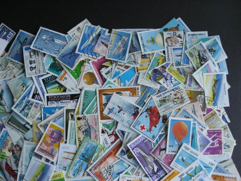 Airplanes, Aircraft topic 550 different stamps, 9 SS, includes postally used!