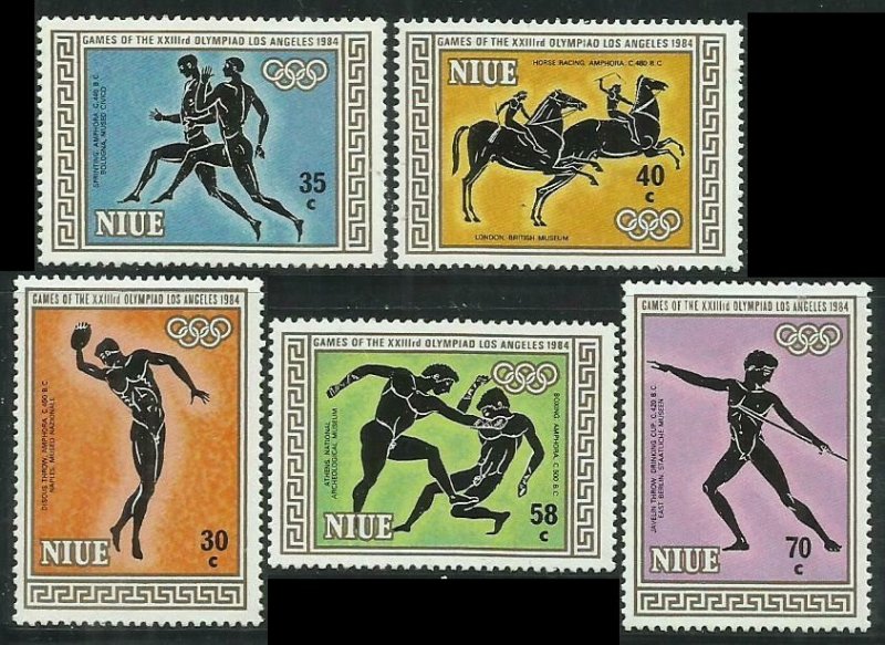 1984 Niue 570-574 1984 Olympic Games in Los Angeles