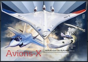 Burundi 2012 MNH Aviation Stamps X-Planes NASA Experimental Aircraft 1v S/S