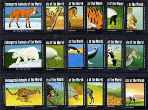 Match Box Labels - complete set of 18 Endangered Animals ...