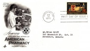 United States, Ohio, First Day Cover, Foreign Destinations, Medical