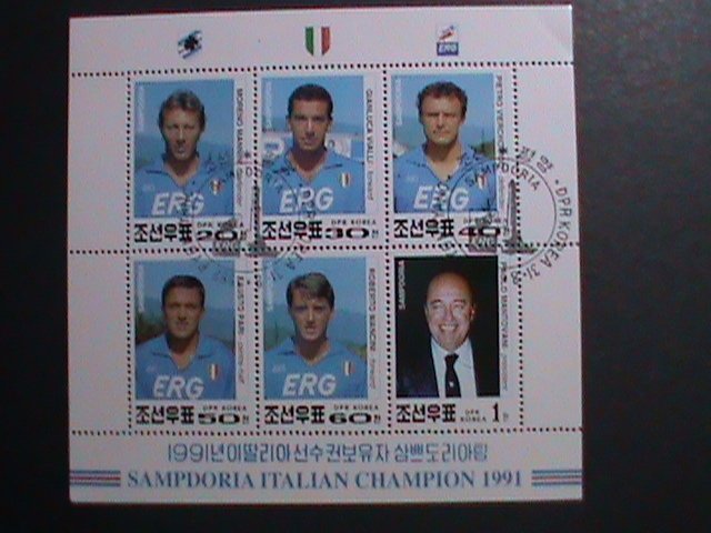 ​KOREA-1992-SC#3125 SAMPDORIA ITALIAN CHAMPIONSHIP 1991- CTO SHEET VERY FINE