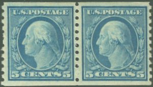 MALACK 496 XF-SUPERB OG NH, Pair, select mint pair gg0260