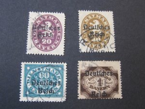 Germany 1920 Sc O55,57,59,64 FU