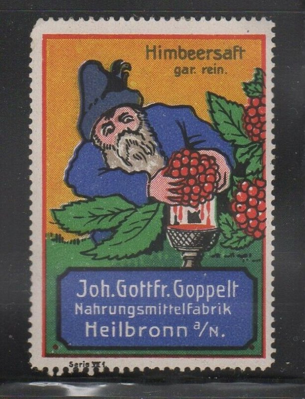 Germany - Goppelt Food Processing Company Advertising Stamp Raspberries - MLH OG