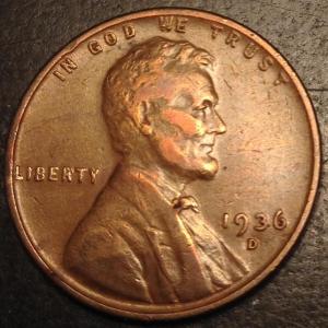 1936 D Lincoln Wheat Cent #D581