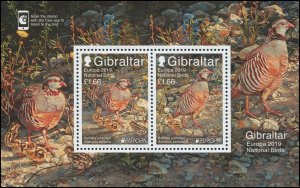 GIbraltar 2019 Sc 1701a Birds partridge CV $9