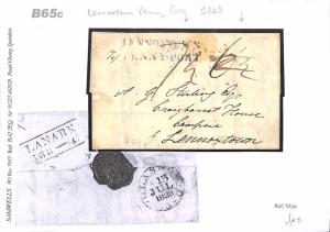 GB SCOTLAND Cover 1828 *LENNOXTOWN PENNY POST* Add Half Inspector {samwells}B65c 