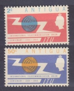 1965 Antigua  142-143 100 years of ITU