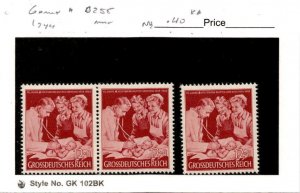 Germany, Postage Stamp, #B255 (3 Ea) Mint NH, 1944 Mother & Child (AB)